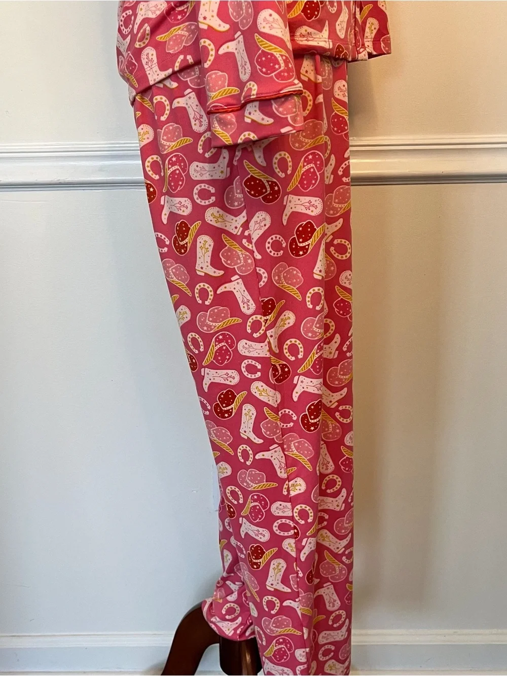Pink cowgirl Print Pajama Set
